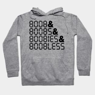 BOOBLESS Calculator Upside-down Words Hoodie